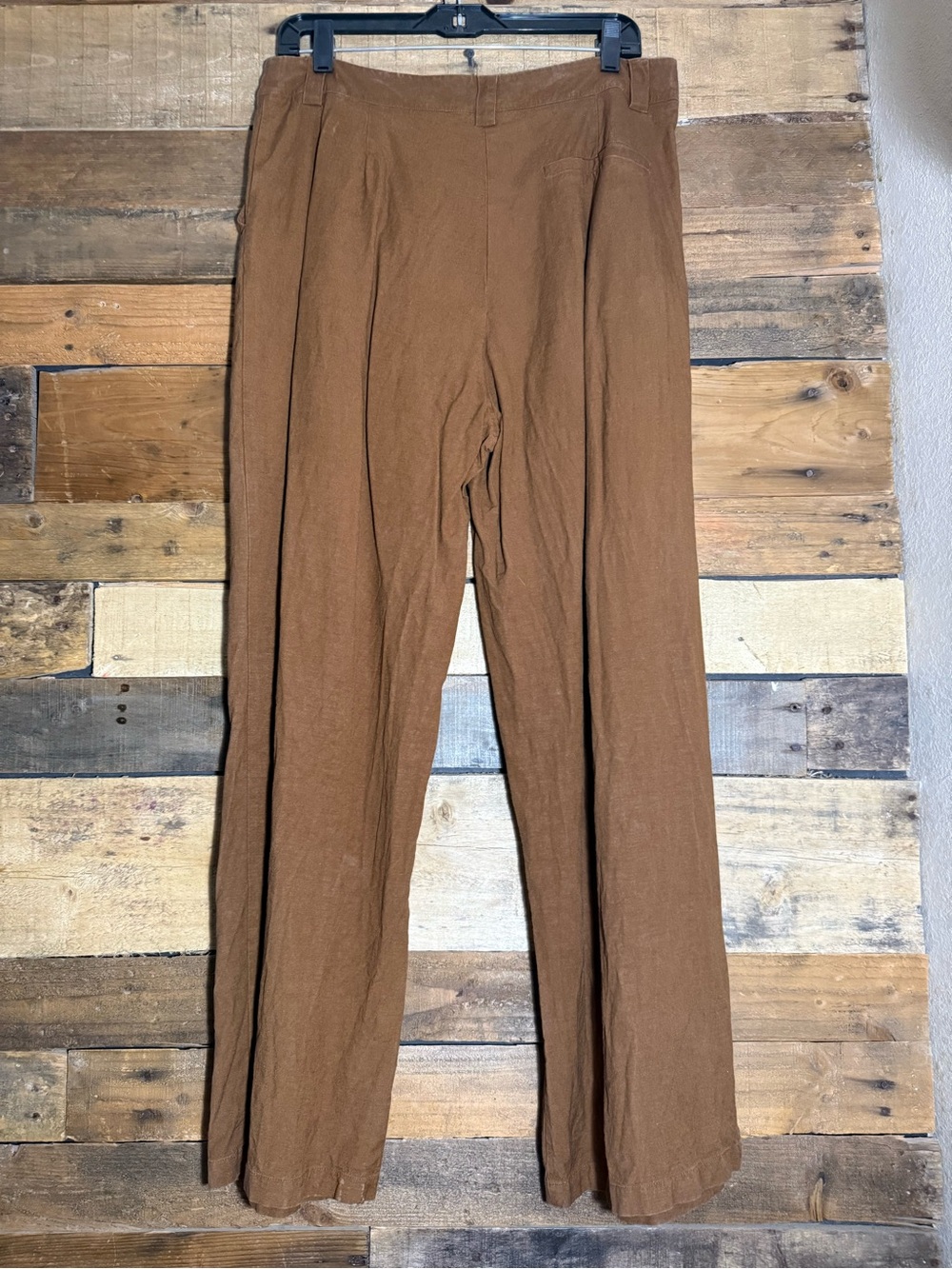 Lioness Women's La Quinta Pant, Cognac, Brown, Large, Linen Blend - Picture 2 of 9
